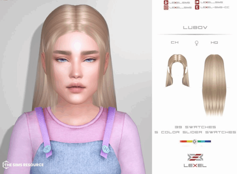 sims 4 kids hair folder
