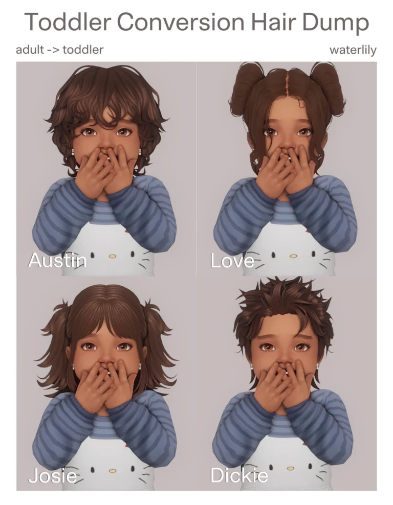 100 TODDLER HAIR COLLECTION SIMS 4 CC