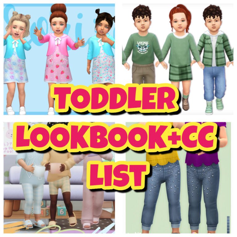 SIMS 4 TODDLER LOOKBOOK+CC List