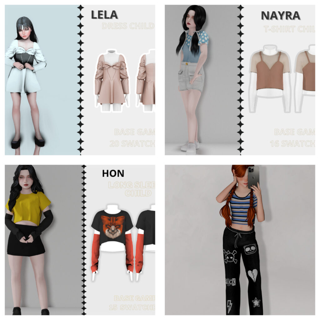 free Sims 4 child clothing CC from ClaritySims