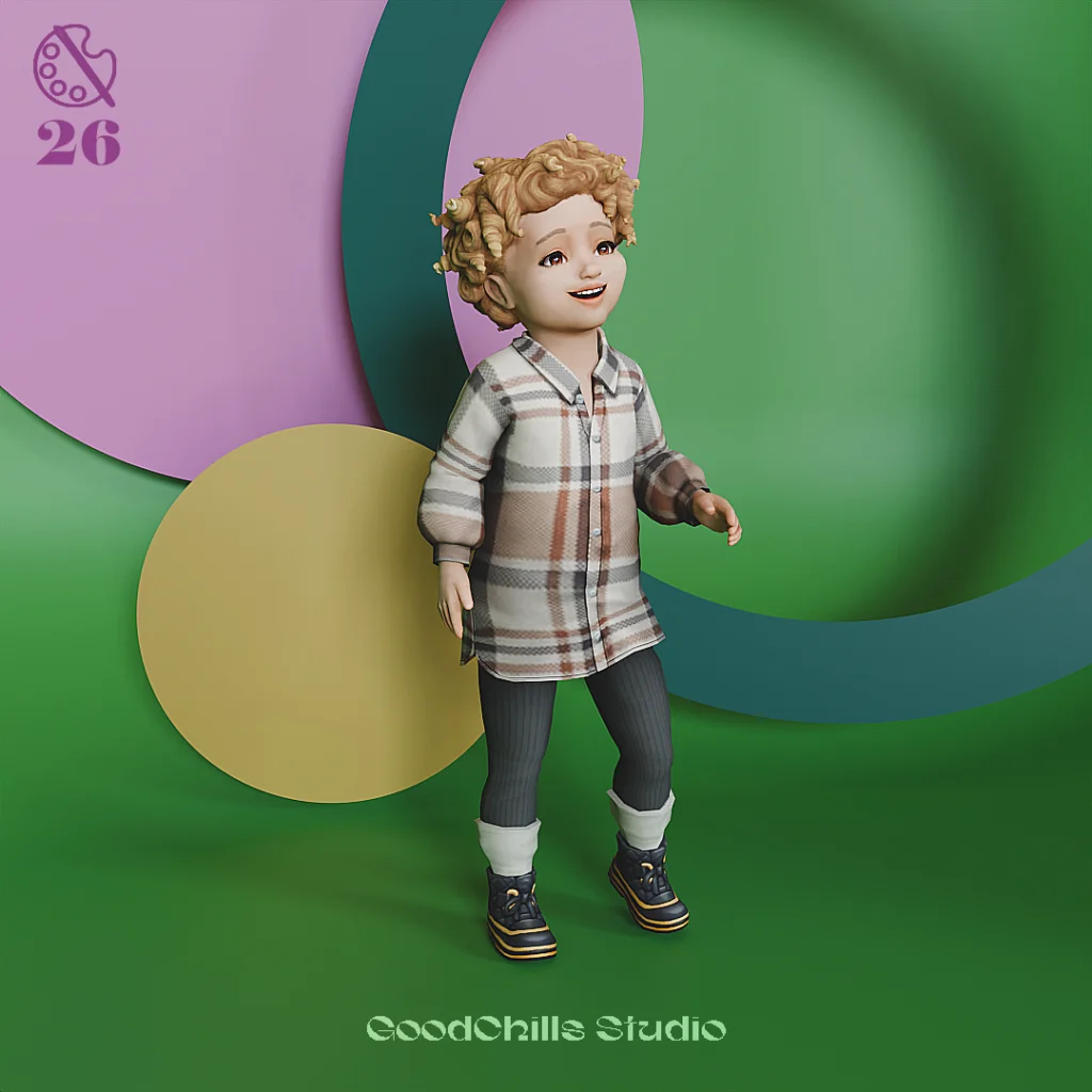 GoodChillsStudio Sims 4 Child Outfit CC