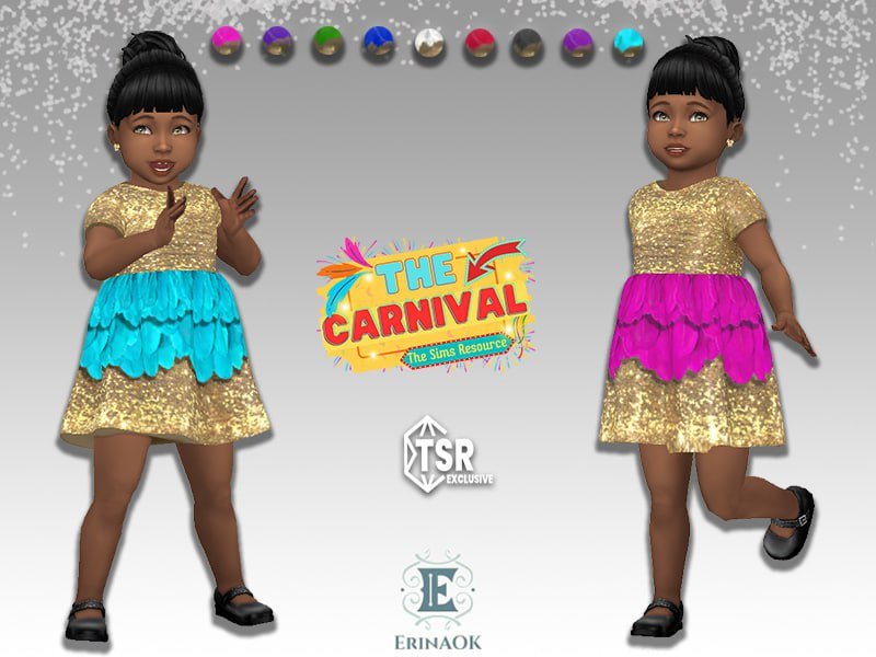 ErinAOK Carnival Toddler Dress Sims 4 CC