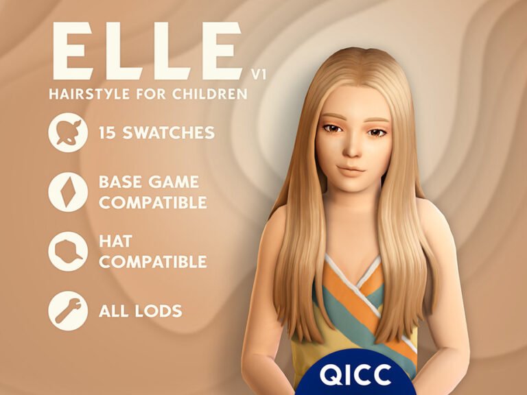 Sims 4 kids hair CC