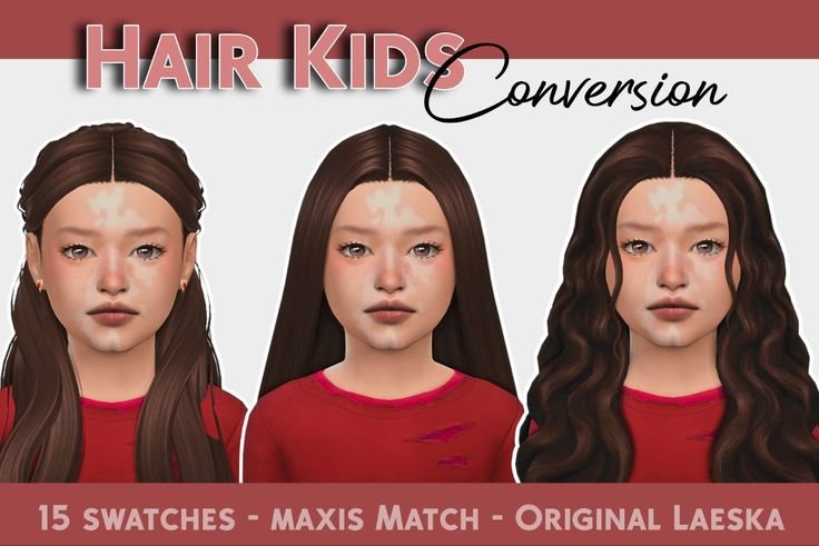 JANINA LORIANA and ANGELISTA Sims 4 child hair CC