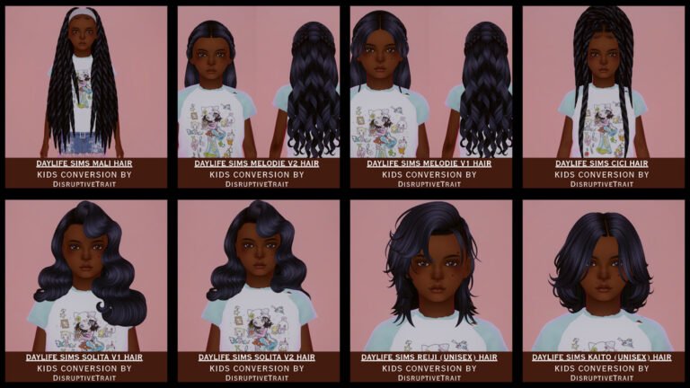 3 Sims 4 Child Hair Conversions | Kids, Toddler & Infant Hair