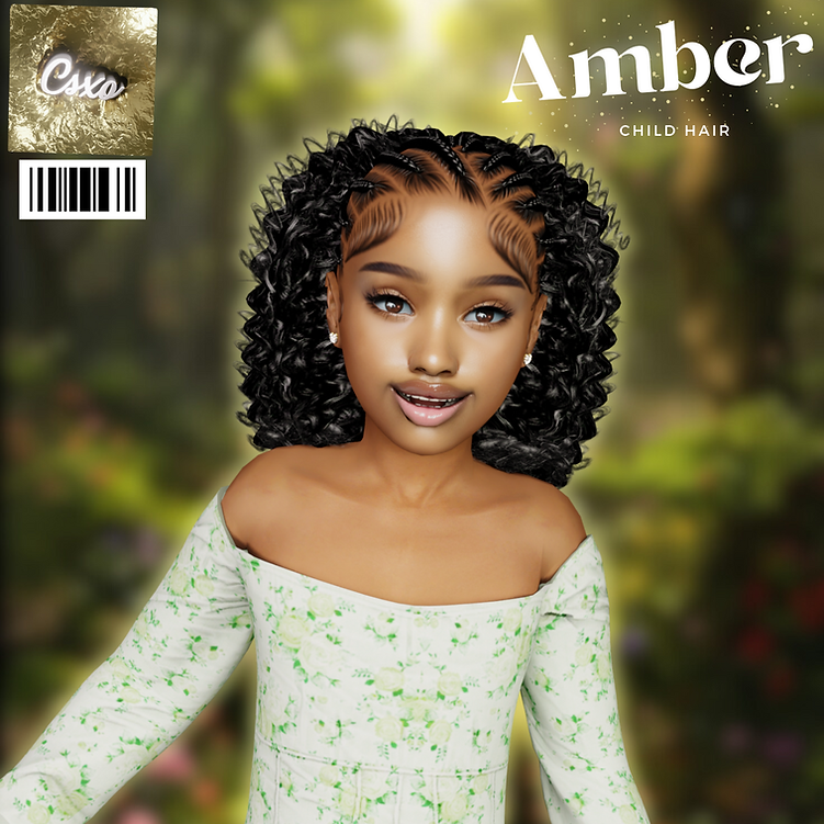 CeceSimsXO Amber Hair Child Version Sims 4 CC
