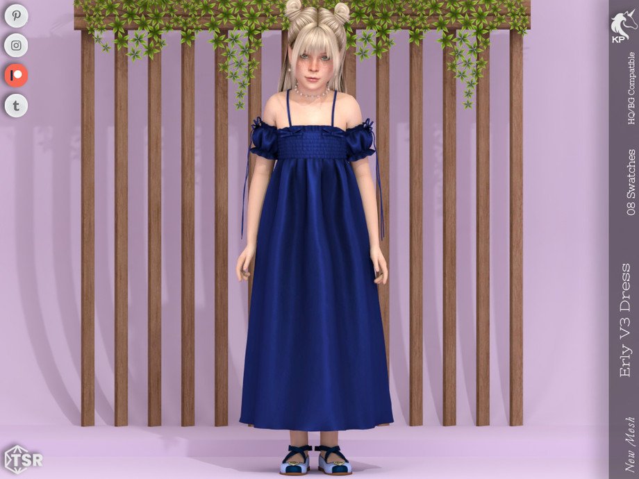 Erly V3 Dress Child Sims 4 CC